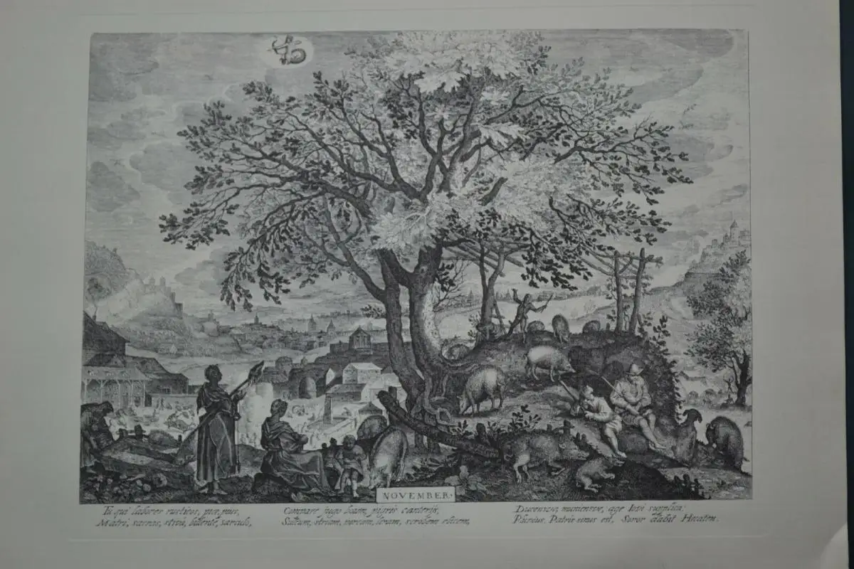 Petrus Stephani, Kupferstiche, 12 Monatsblätter, gez. 1607, Nachdruck etwa 1950 6