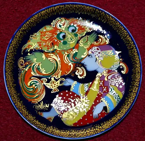 2 Teller Rosenthal, Björn Wiinblad,Aladin und die Wunderlampe I und II