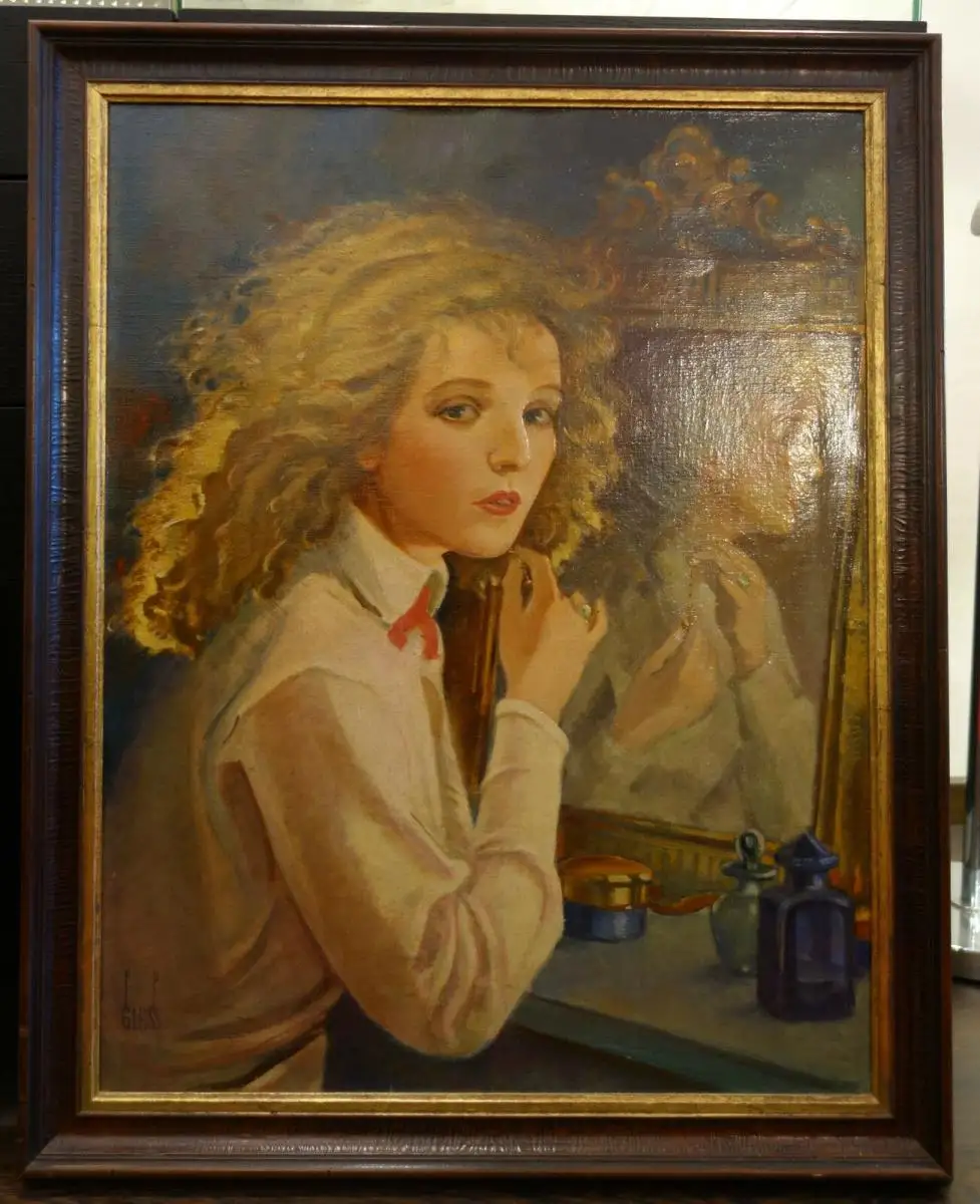 Ölbild,blonde Frau, Porträt,ca.1930,Franz Paul Glass, 0