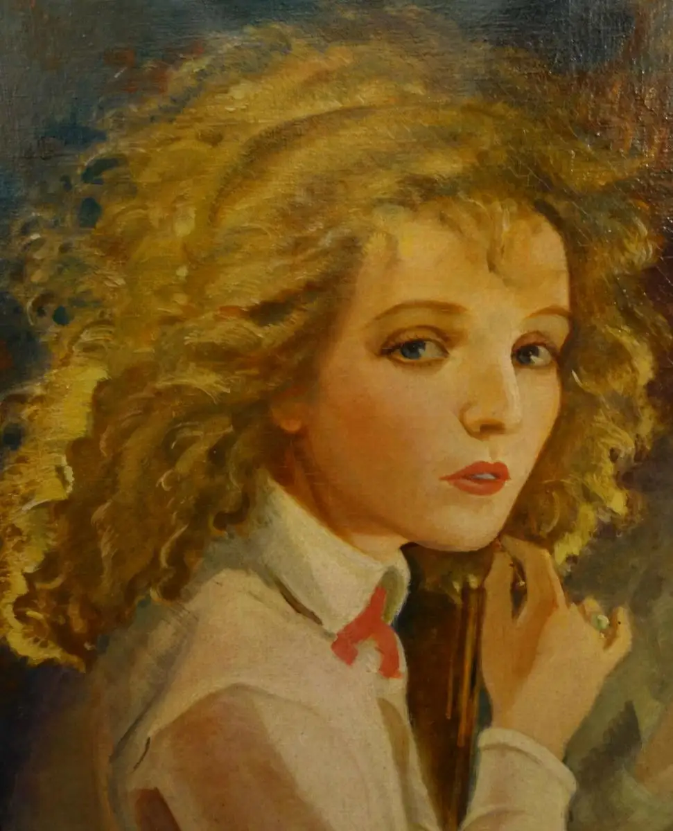 Ölbild,blonde Frau, Porträt,ca.1930,Franz Paul Glass, 2