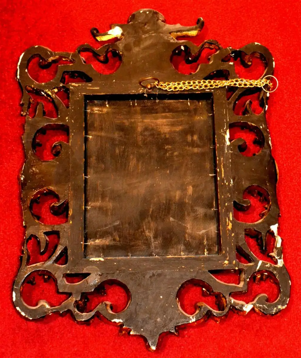 Spiegel,rechteckig,reich mit Stuck verziert,vergoldet u.versilb,deutsch,ca.1880 3