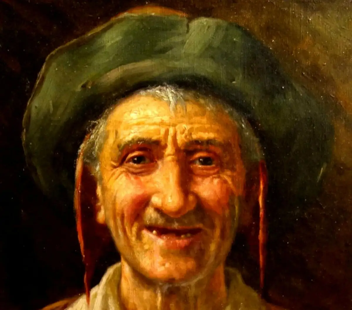 Ölbild,Portrait,italienischer Fischer,Prunkrahmen,19.Jhdt. 5