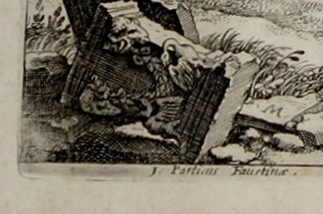 Kupferstich,Campo Vaccino (Forum Romanum) in Rom,Joachim von Sandrart,1606-1688 1