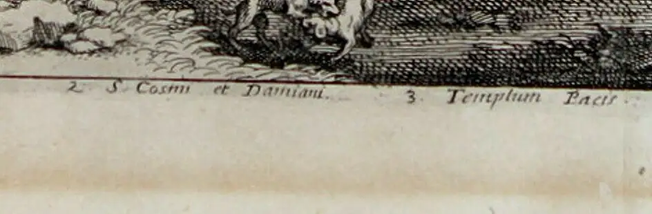 Kupferstich,Campo Vaccino (Forum Romanum) in Rom,Joachim von Sandrart,1606-1688 5