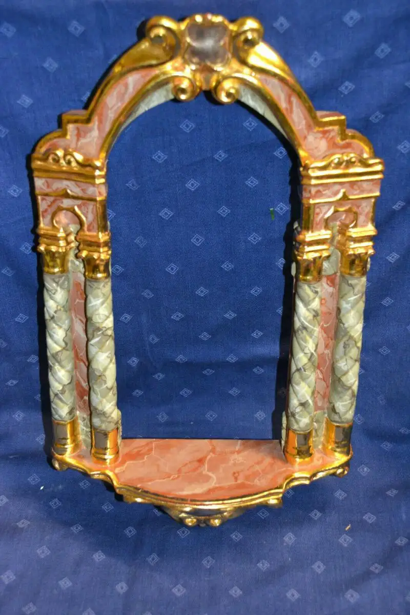 Wandkonsole,Rahmen,für Madonna geschnitzt, gold gefasst,Süddeutsch,Weichholz 0