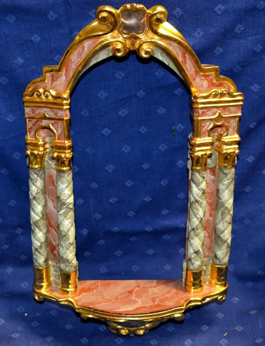 Wandkonsole,Rahmen,für Madonna geschnitzt, gold gefasst,Süddeutsch,Weichholz 1