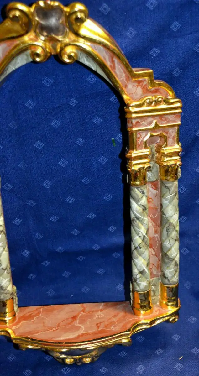 Wandkonsole,Rahmen,für Madonna geschnitzt, gold gefasst,Süddeutsch,Weichholz 3
