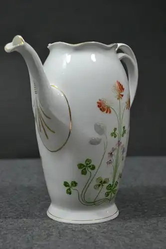 Porzellan,Friedrich Kästner,Service 7 Pers, Klee-Dekor,Jugendstil