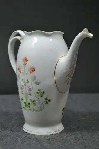 Porzellan,Friedrich Kästner,Service 7 Pers, Klee-Dekor,Jugendstil