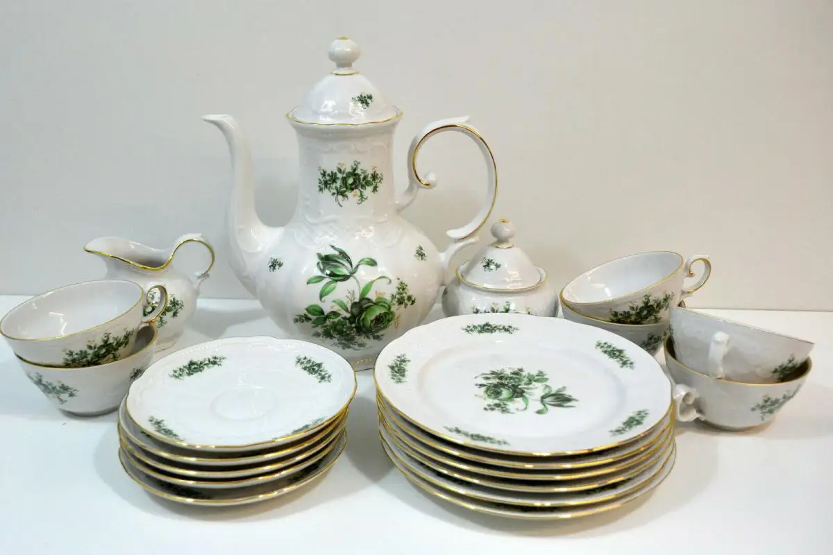 Kaffeegeschirr,Seltmann,Weiden,Bavaria,grün,20 Teile 0