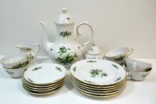 Kaffeegeschirr,Seltmann,Weiden,Bavaria,grün,20 Teile