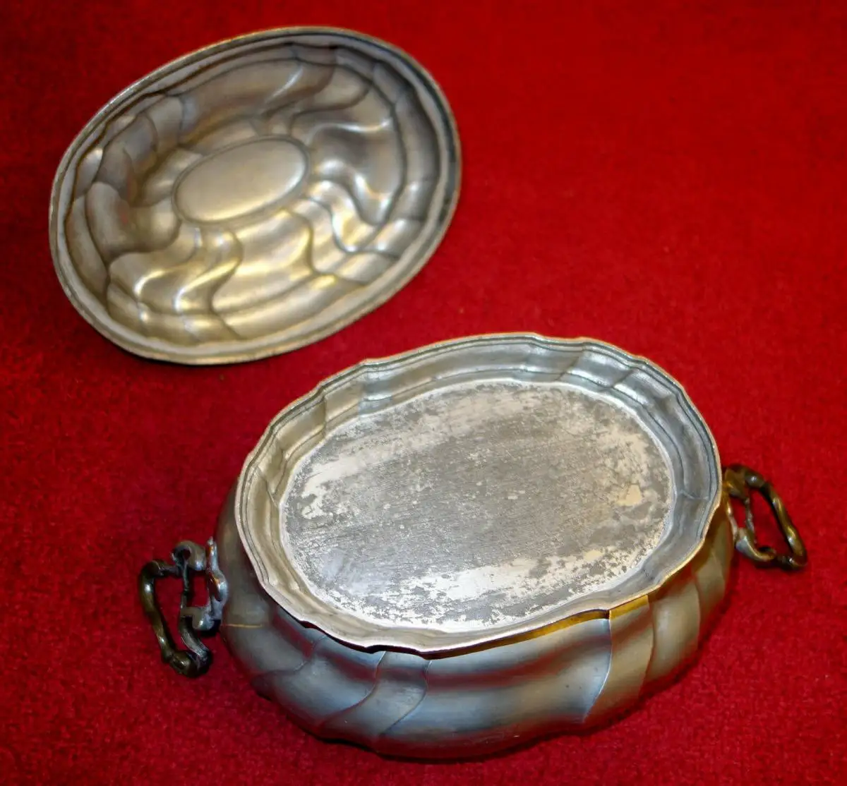 Zinn,Wurstkessel,Barock,mit Deckel,süddeutsch,sehr schön 4