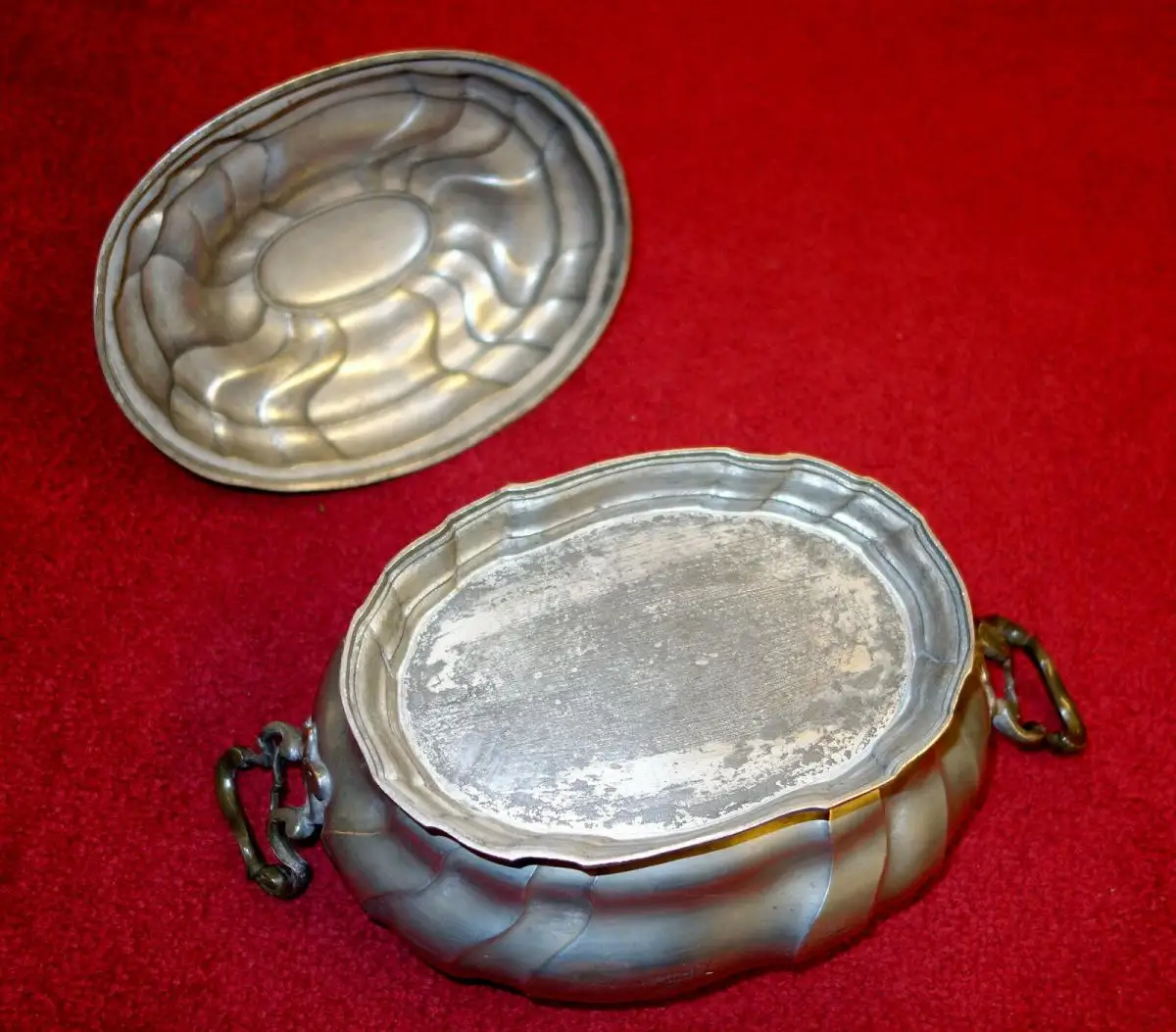 Zinn,Wurstkessel,Barock,mit Deckel,süddeutsch,sehr schön 5