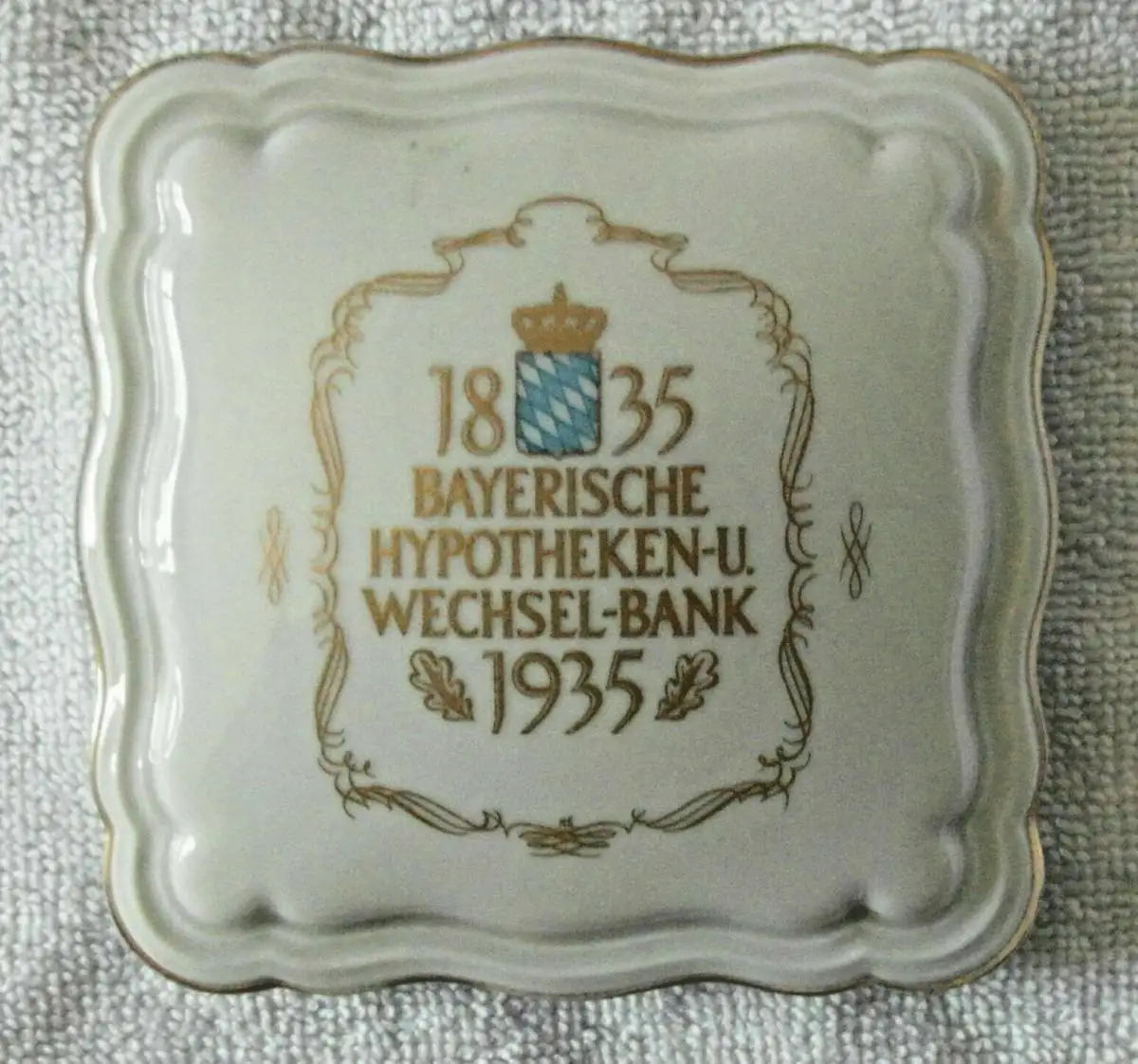 Porzellandose,Rosenthal,1935,100 Jahre Bayerische Hypotheken u. Wechsel-Bank 0