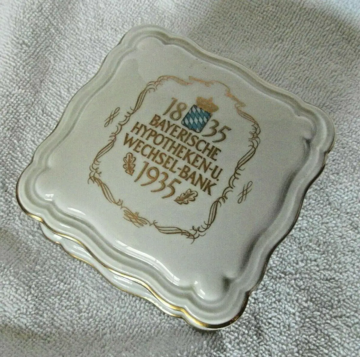 Porzellandose,Rosenthal,1935,100 Jahre Bayerische Hypotheken u. Wechsel-Bank 4