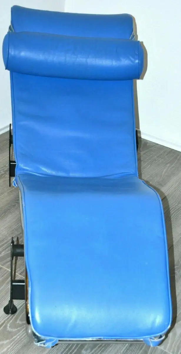 Stahlrohr Liege,wohl ital. Reproduktion,blaues  Leder 2