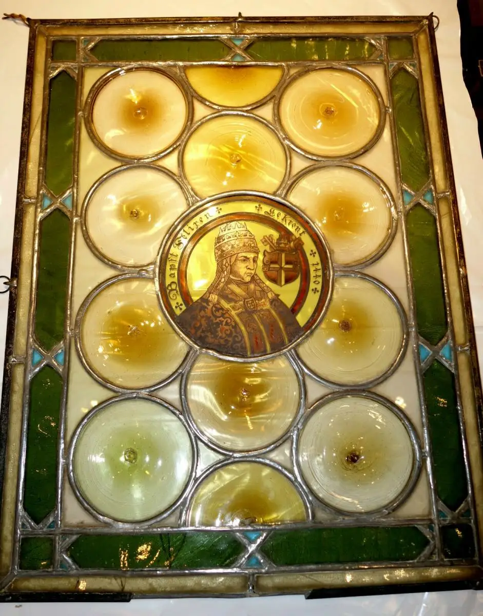 Glasmalerei,bleiverglast,Darstellung des Papst Felix V,1440, 5