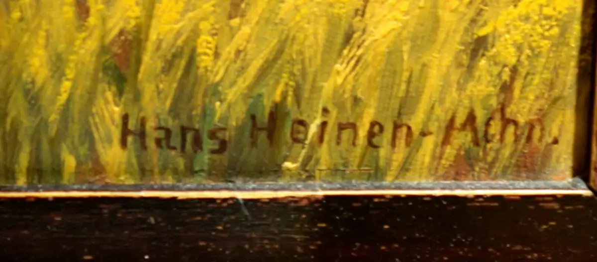 Ölbild,Das Moor bei Deinig,gerahmt,signiert,Hans Heinen, München 2