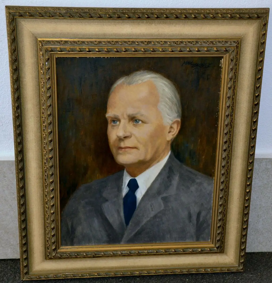 Gemälde, Öl a.Pappe,Portrait v.Franz Raabe,Künstler Max Eschle,gerahmt 0