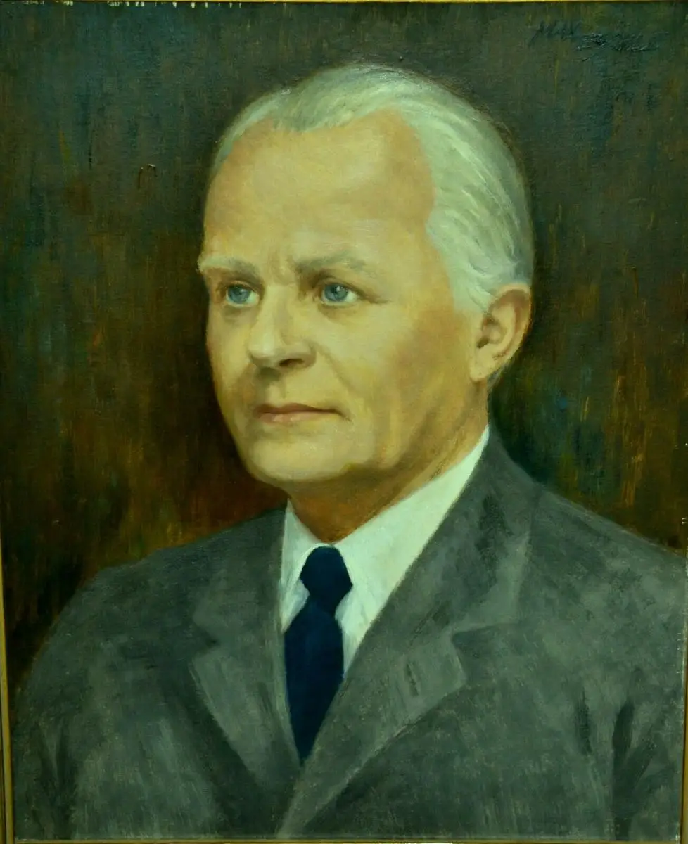 Gemälde, Öl a.Pappe,Portrait v.Franz Raabe,Künstler Max Eschle,gerahmt 1