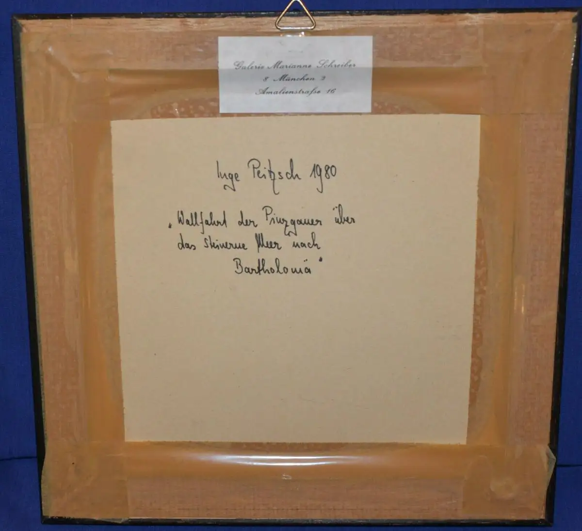 Hinterglasbild,Wallfahrt nach Bartholomä,sign.: Inge Peitzsch,1980,gerahmt 4