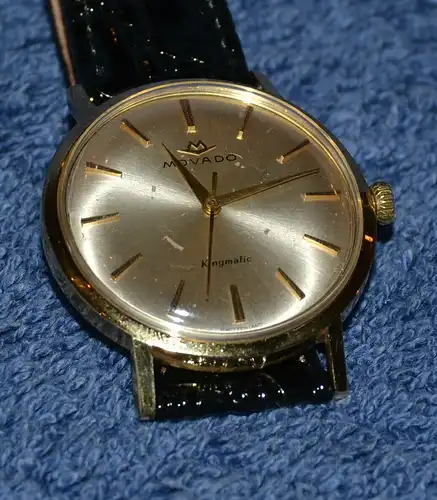 Movado, Kingmatic,Automatic HAU, 18 Kt.GG, Lederband