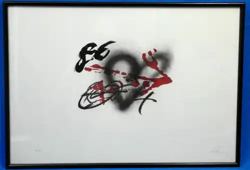 Lithografie, Antoni Tapies handsign, 70/75, Coeur et fleche, Heart and Arrow