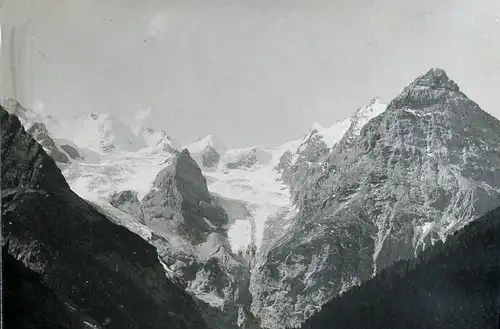 Fotografie, Gebirgslandschaft,wohl um 1930, gerahmt