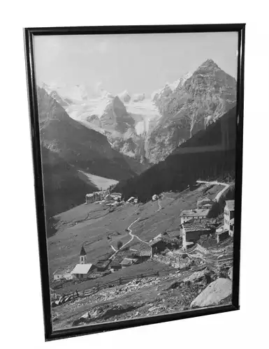 Fotografie, Gebirgslandschaft,wohl um 1930, gerahmt