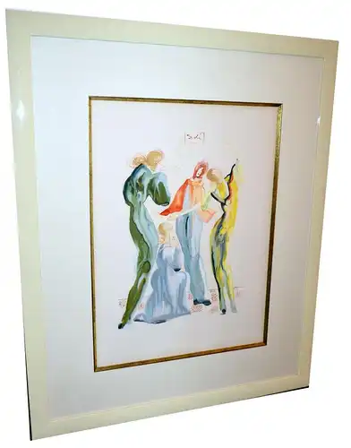 Lithografie, Salvador DALI (1904-1989) Dante et les servantes