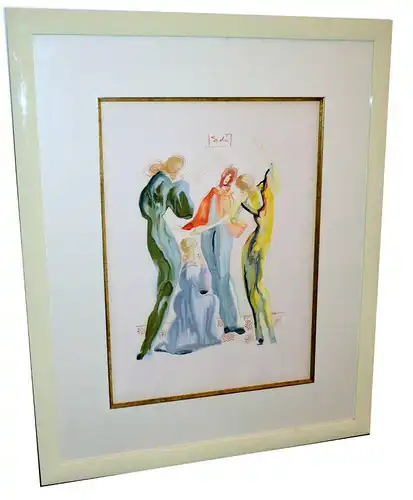 Lithografie, Salvador DALI (1904-1989) Dante et les servantes