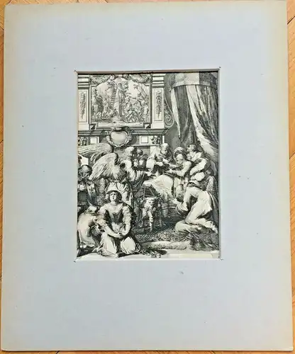 Kupferstich mit biblischer Szene -18. Jahrhundert