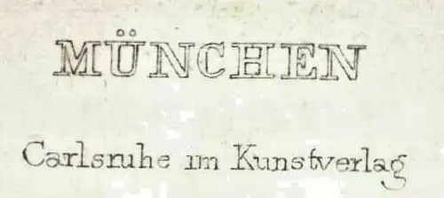 Colorierter Stahlstich „MÜNCHEN“, ca. 1850,leicht stockfleckig