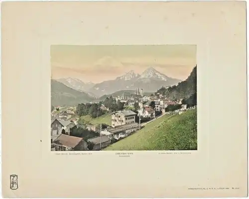 Berchtesgaden Oberbayern - Farblichtdruck 1904