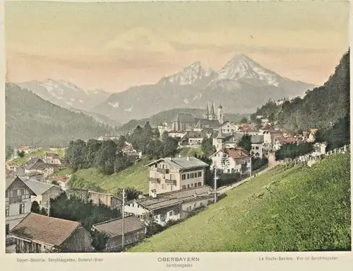 Berchtesgaden Oberbayern - Farblichtdruck 1904