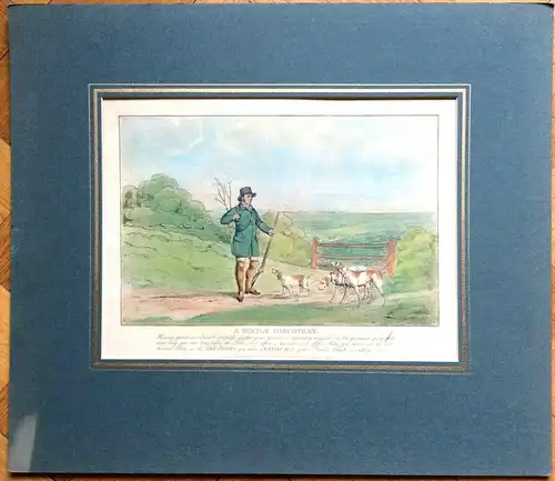 Colorierter englischer Stahlstich „A SIMPLE DISCOVERY“ - S & J Fuller 1816
