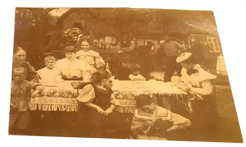 Altes Originalphoto,Familienfest in Norddeutschland,19.Jhdt