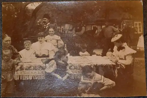 Altes Originalphoto,Familienfest in Norddeutschland,19.Jhdt