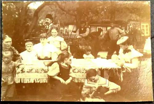 Altes Originalphoto,Familienfest in Norddeutschland,19.Jhdt