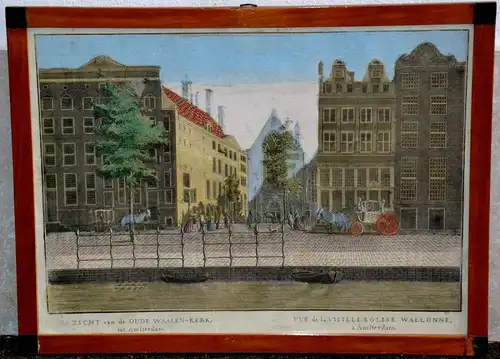 Guckkastenbild,koloriert,18.Jhdt,Amsterdam,gerahmt,n.Hermanus Petrus Schouten,