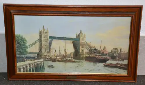 Druck, Tower Bridge London , Frederik A. Winkfield, gerahmt