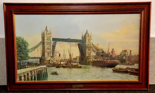 Druck, Tower Bridge London , Frederik A. Winkfield, gerahmt