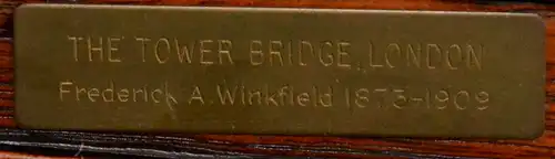 Druck, Tower Bridge London , Frederik A. Winkfield, gerahmt