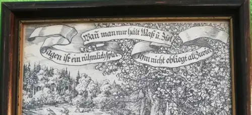 Kupferstich,Jagd, vermutlich von Matthäus Merian