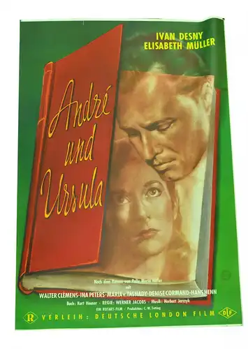 Filmplakat,Andre u.Ursula,Rotary Film,Ivan Desny u.Elisabeth Müller,1955