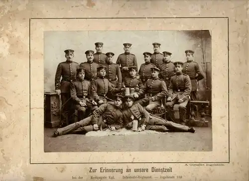 Altes Reservisten-Erinnerungsphoto Infanterie-Regiment Ingolstadt 189