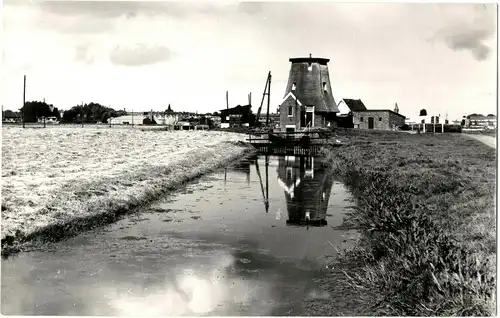 Original-Photographie von Gert Mähler „Alte Mühle in den Poldern bei Haarlem"