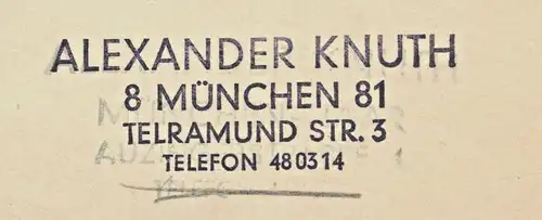 Original-Tuschezeichnung – Cartoon Alexander Knuth, 1950er Jahre,Aprilscherz