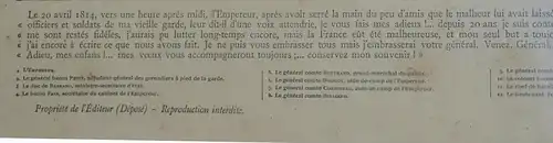 Holzstich,Les Adiex de Fontainbleau,François Georgin,mit Historie,gerahmt