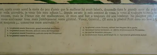 Holzstich,Les Adiex de Fontainbleau,François Georgin,mit Historie,gerahmt